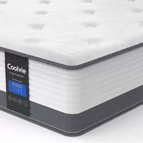 789219238793 COOLVIE Twin Mattress Hybrid Pocketed Coils