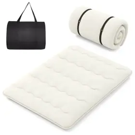 H426BE-QA8299 COSTWAY Queen Futon Mattress Sleeping Pad Bed