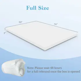 HCST03313 COSTWAY Gel Infused Memory Foam Mattress Topper #2