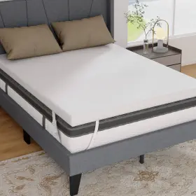HCST03313 COSTWAY Gel Infused Memory Foam Mattress Topper