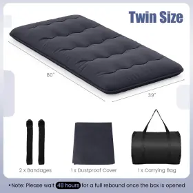 US-2HCST03658 COSTWAY Twin Futon Mattress Floor Sleeping Pad #2