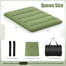 US-2HCST03662 COSTWAY Queen Futon Mattress Floor Pad Cover #2