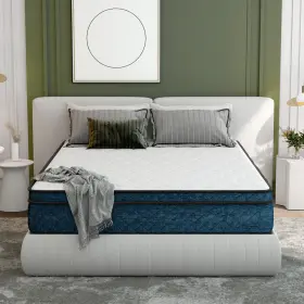 US-2HU10126-F COSTWAY Gel Jacquard Foam Mattress Firm Pocket