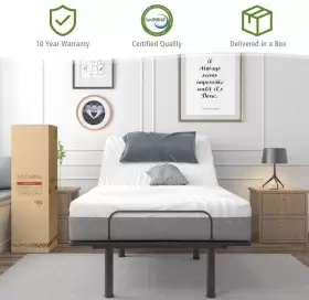 US-2HU10148-TXL COSTWAY Twin Bed Mattress Gel Memory Foam #3