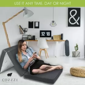 786071411319 COZZZI Folding Mattress Trifold Foam Topper #3