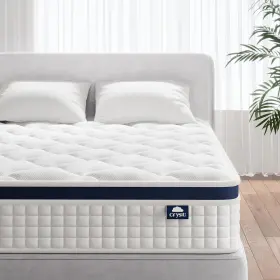 761062102667 CRYSTLI Queen Mattress Bed Box Hybrid Pressure
