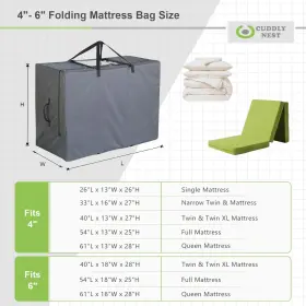 708210830898 CUDDLY NEST Folding Mattress Storage Bag Fold #2