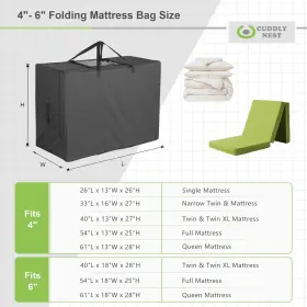 708210831062 CUDDLY NEST Folding Mattress Storage Bag Fold #2