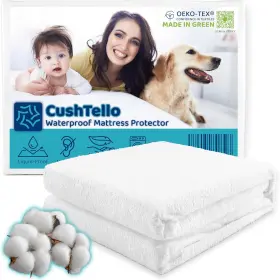 BNB-CT-WMP-02 CUSHTELLO Waterproof Mattress Protector Twin