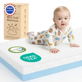 CM01-BL-3IN DEERFABLE Dual Pack Play Mattress Firm Memory