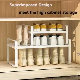3113098 DHP Bayou Expandable Shoe Rack Closet Storage Hea #3