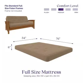 744759906922 DHP Trule Bonnell Coil Futon Mattress Linen #2
