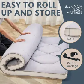 800689628256 DOCRED Futon Floor Mattress Queen Pad Tatami Mat #2
