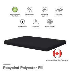 826705633646 DP Futon Mattress Thermobonded High Density Fill #2