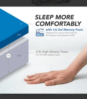 788490143208 DYNASTY MATTRESS Coolbreeze Gel Memory Foam Rv #3