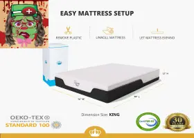 CB12-XFIRM-EK-E DYNASTY MATTRESS Coolbreeze Gel Memory Foam #2