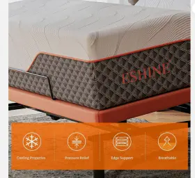 735812575742 EE-MT14H Eshine Hybrid Memory Foam Mattress #2