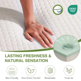 840418653715 EGOHOME Twin Memory Foam Mattress Bed Box #3