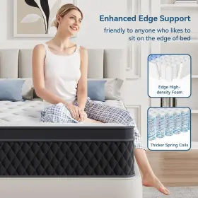 HY-10-Q ELEMUSE Queen Hybrid Mattress Memory Foam Pocketed