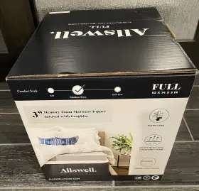 00003775 ELITE COMFORT SOLUTIONS Allswell Memory Foam Topper