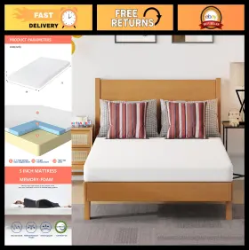 15610 FDW Firm Gel Memory Foam Mattress Pressure Relief Cov