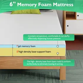 195030088361 FDW Twin Mattress Memory Foam Firm Mattresses #3