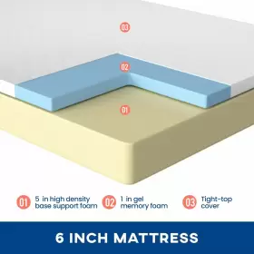 195030105860 FDW Mattress Gel Memory Foam Sleep Pressure #2