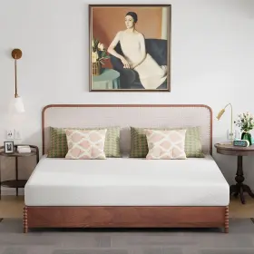 MEM-8K481-WHITE-A FDW King Mattress Gel Memory Foam Sleep