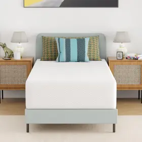 MEM-12T911-WHITE-C FDW Twin Mattress Firm Base Foam Bed Box