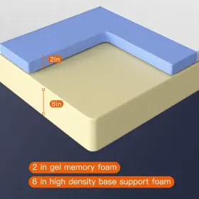 313031924963 FDW Twin Mattress Gel Memory Foam Sleep Pressure #2