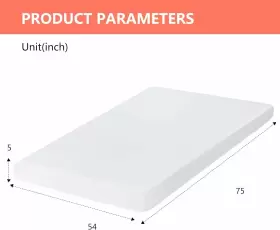 445043277225 FDW Gel Memory Foam Mattress Firm Pressure Sle #2