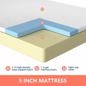 445043277225 FDW Gel Memory Foam Mattress Firm Pressure Sle #3