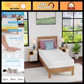 50757 FDW Twin Gel Memory Foam Mattress Firm Pressure Relief