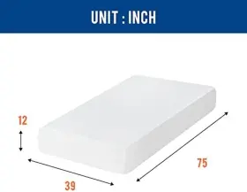 711181431018 FDW Twin Mattress Gel Memory Foam Firm #2