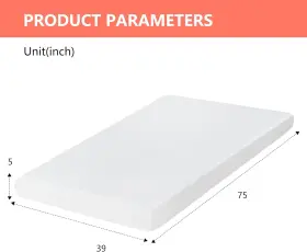 744759401571 FDW Twin Mattress Gel Memory Foam Firm Sl #2