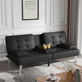750743142139 FLAMAKER Futon Sofa Bed Folding Set Convertible #2