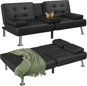 750743142139 FLAMAKER Futon Sofa Bed Folding Set Convertible