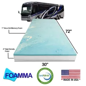 618056027911 FOAMMA Camper Rv Travel Visco Gel Memory Foam #2