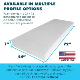 750670224793 FOAMMA High Density Upholstery Foam Couch #2