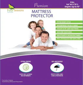 Fse-mp-full FOUR SEASONS ESSENTIALS Waterproof Mattress Sheet