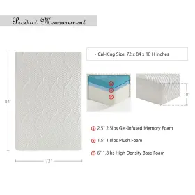 194840113560 FREMONT PARK Forest Gel Infused Memory Foam King #3