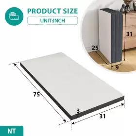 004L-MT016-NT FURNITURE OF AMERICA Mattress Twin Fold Med #2