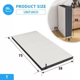 004L-MT016-T FURNITURE OF AMERICA Folding Mattress Memory #2