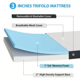 004L-MT016-T FURNITURE OF AMERICA Folding Mattress Memory #3