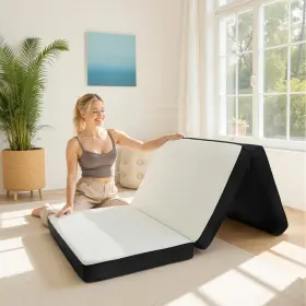 CD001 FURRYWEE Twin Mattress Trifold Memory Foam Folding Bed