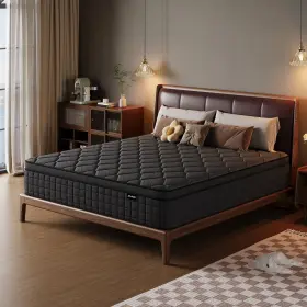 717121297751 GUNUGU Queen Hybrid Mattress Firm Cooling Gel