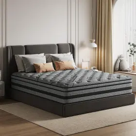 717121299021 GUNUGU Queen Mattress Box Memory Foam Hybrid
