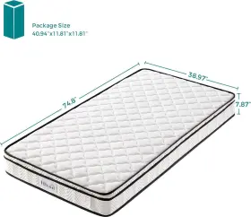 9001 HBAID Mattress Memory Foam Innerspring Hybrid Firm Feel #2