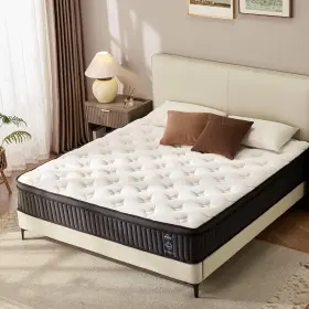 HT001 HELFIM Twin Mattress Firm Ergonomic Hybrid Zon