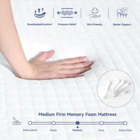 762715439994 HEMERA Queen Mattress Tea Cooling Gel Memory Bed #3